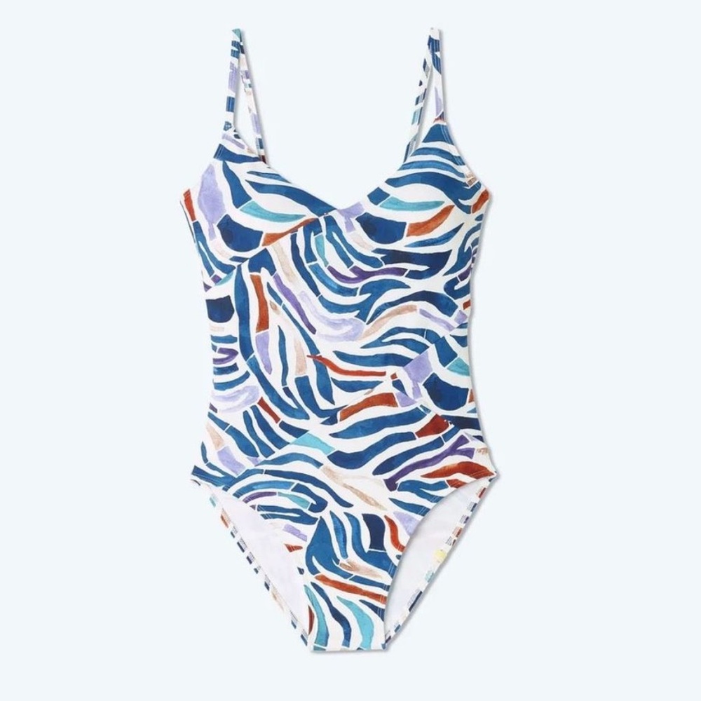 Summersalt Women's One Piece Swimsuit - Multicolor Wave Pattern